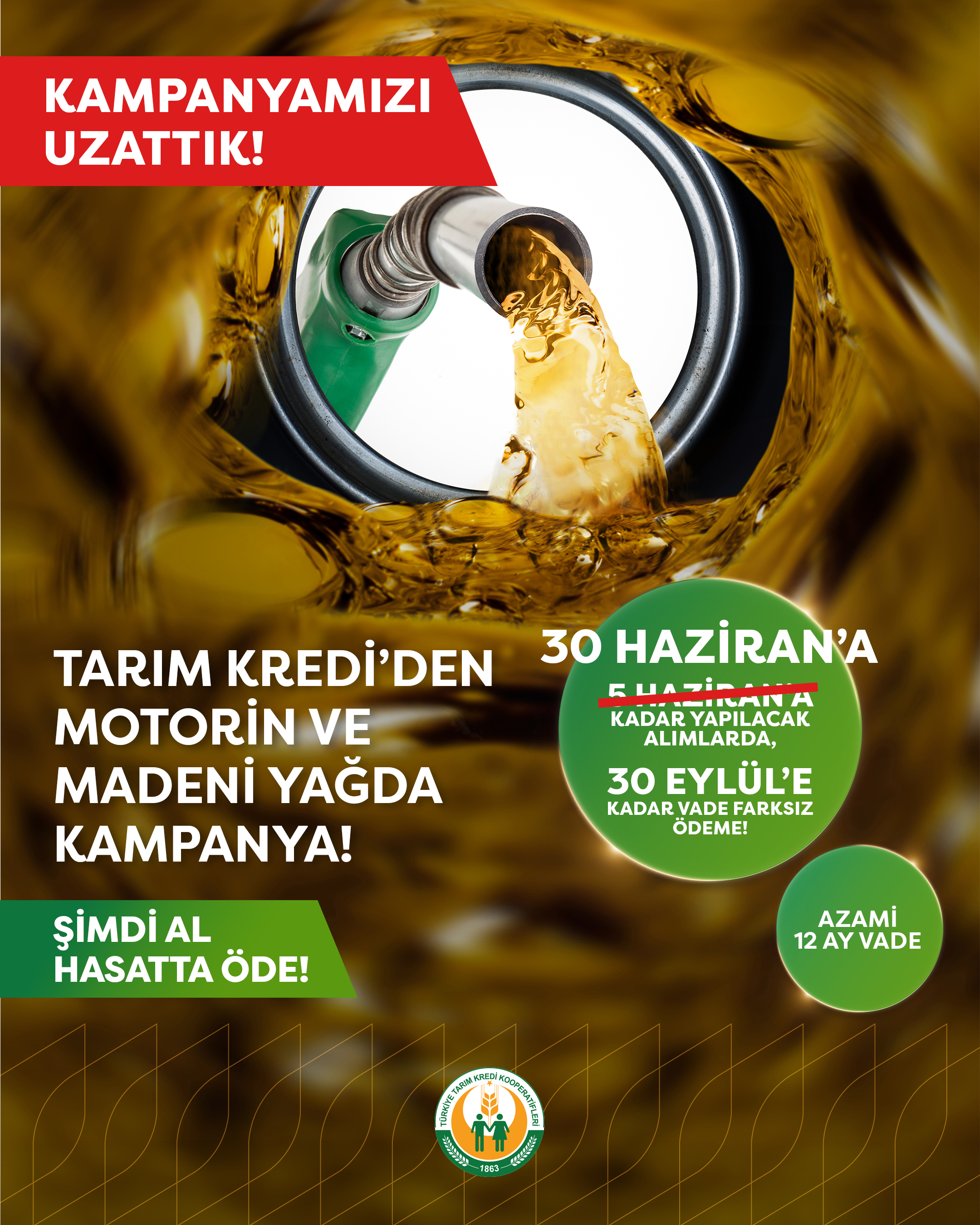 Motorin ve yağ kampanyamızı uzattık!